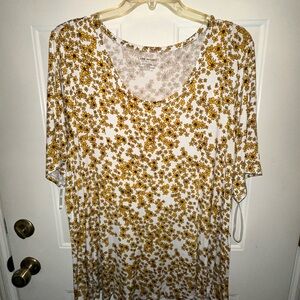 Lane Bryant Floral Blouse - Yellow/White